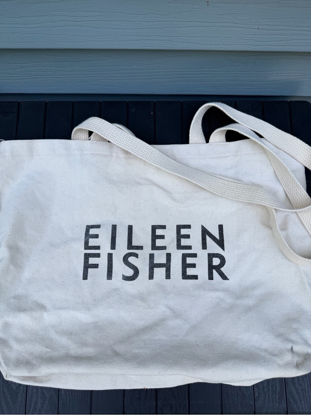 Eileen Fisher Cream Logo Tote
Denim Canvas Bag